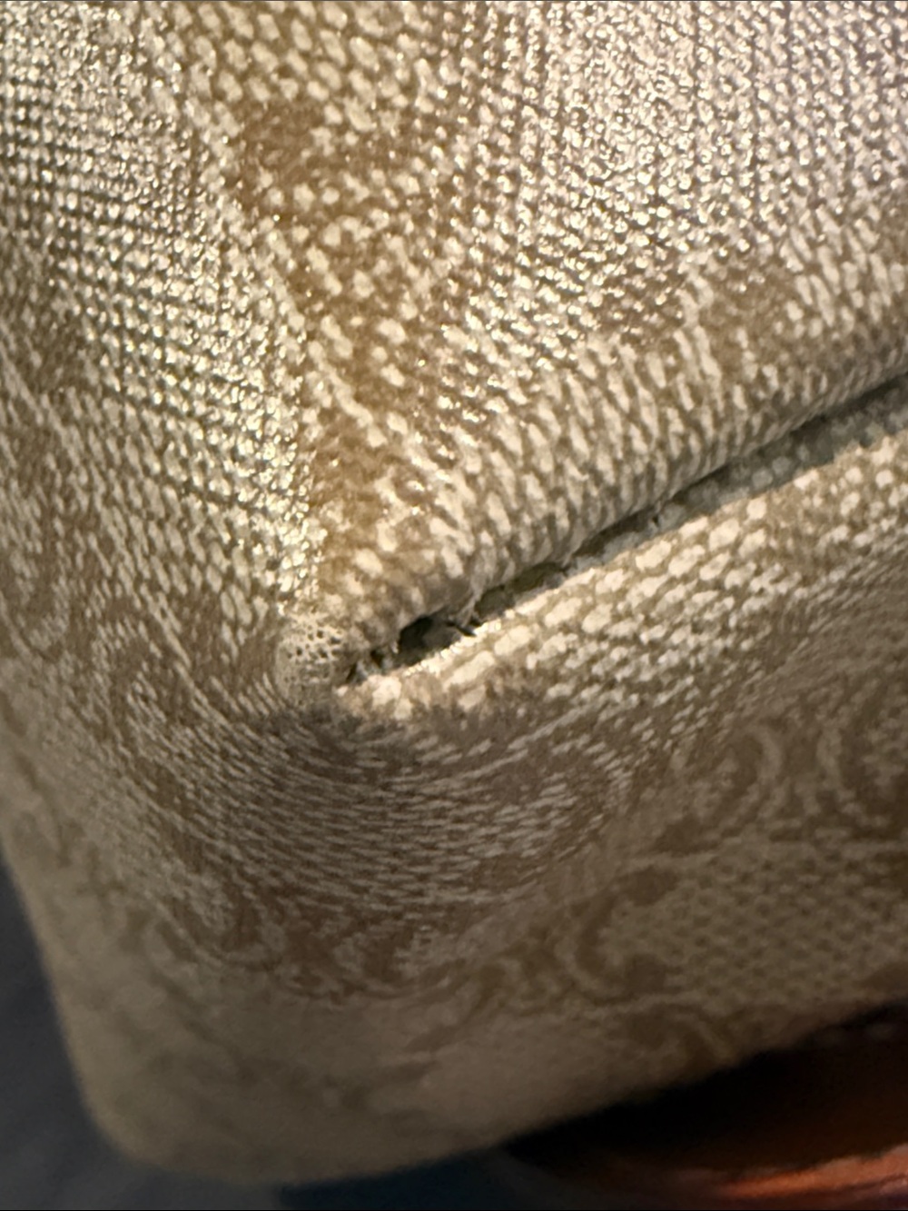 Celine small makeup bag w/ top zipper closure. - Picture 8 of 11